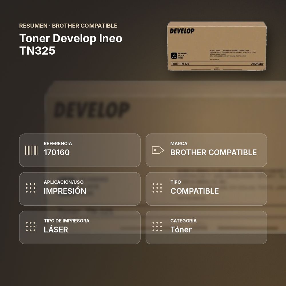 TONER DEVELOP INEO TN325 - resumen de atributos