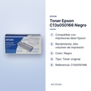 TONER EPSON C13S050166 NEGRO  - características principales