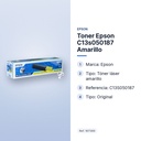 TONER EPSON C13S050187 AMARILLO  - características principales