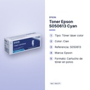 TONER EPSON S050613 CYAN - características principales