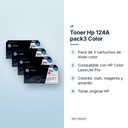 TONER HP 124A PACK3 COLOR  - características principales