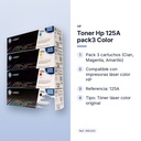 TONER HP 125A PACK3 COLOR - características principales