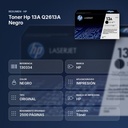 TONER HP 13A Q2613A NEGRO - resumen de atributos