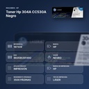 TONER HP 304A CC530A NEGRO - resumen de atributos