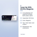 TONER HP 305L CE413L MAGENTA - características principales