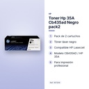 TONER HP 35A CB435AD NEGRO PACK2 - características principales
