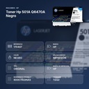 TONER HP 501A Q6470A NEGRO - resumen de atributos