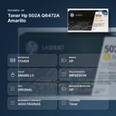 TONER HP 502A Q6472A AMARILLO - resumen de atributos