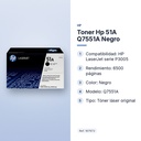 TONER HP 51A Q7551A NEGRO - características principales