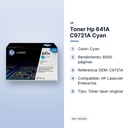 TONER HP 641A C9721A CYAN  - características principales
