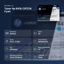 TONER HP 641A C9721A CYAN  - resumen de atributos