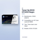 TONER HP 653X CF320X NEGRO - características principales