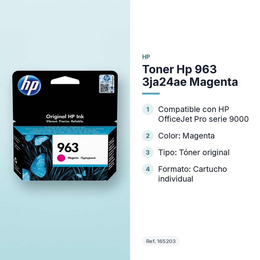 TONER HP 963 3JA24AE MAGENTA - características principales