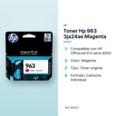 TONER HP 963 3JA24AE MAGENTA - características principales