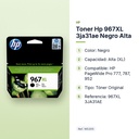 TONER HP 967XL 3JA31AE NEGRO ALTA - características principales