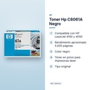 TONER HP C8061A NEGRO - características principales