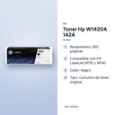 TONER HP W1420A 142A - características principales