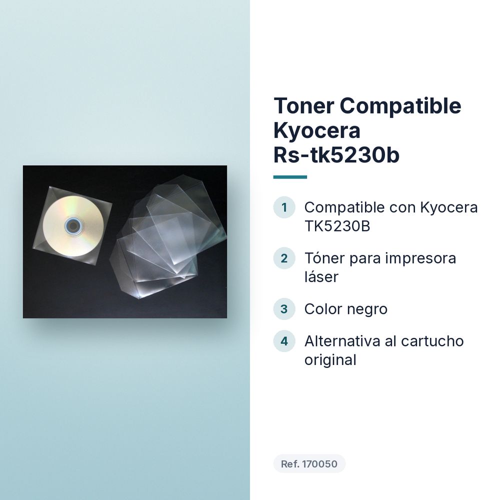 TONER COMPATIBLE KYOCERA RS-TK5230B - características principales