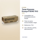 TONER KYOCERA ECOSYS P3045 TK3 - características principales
