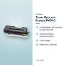 TONER KYOCERA ECOSYS P4040 - características principales