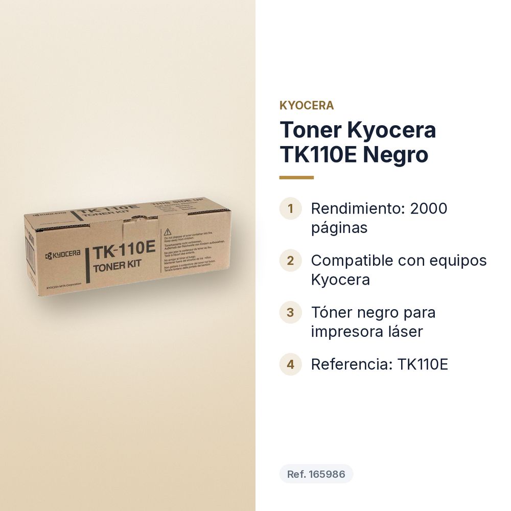 TONER KYOCERA TK110E NEGRO - características principales