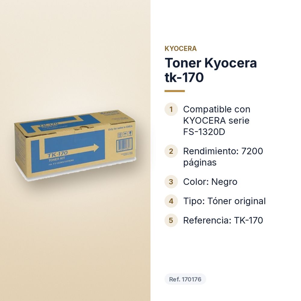 TONER KYOCERA TK-170 - características principales