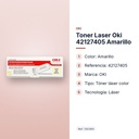 TONER LASER OKI 42127405 AMARILLO - características principales