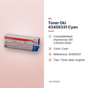 TONER OKI 43459331 CYAN - características principales