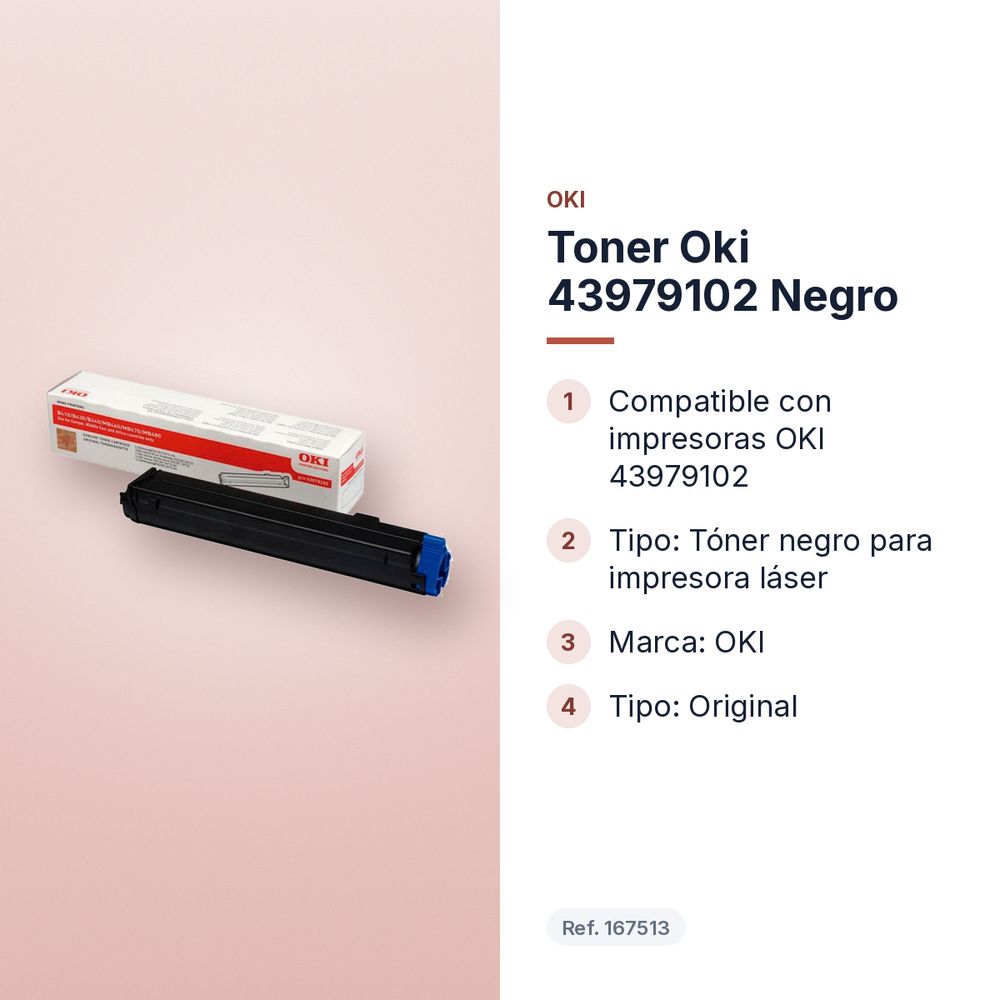 TONER OKI 43979102 NEGRO - características principales