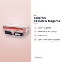 TONER OKI 44250722 MAGENTA - características principales