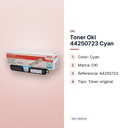 TONER OKI 44250723 CYAN - características principales
