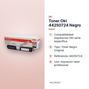 TONER OKI 44250724 NEGRO - características principales