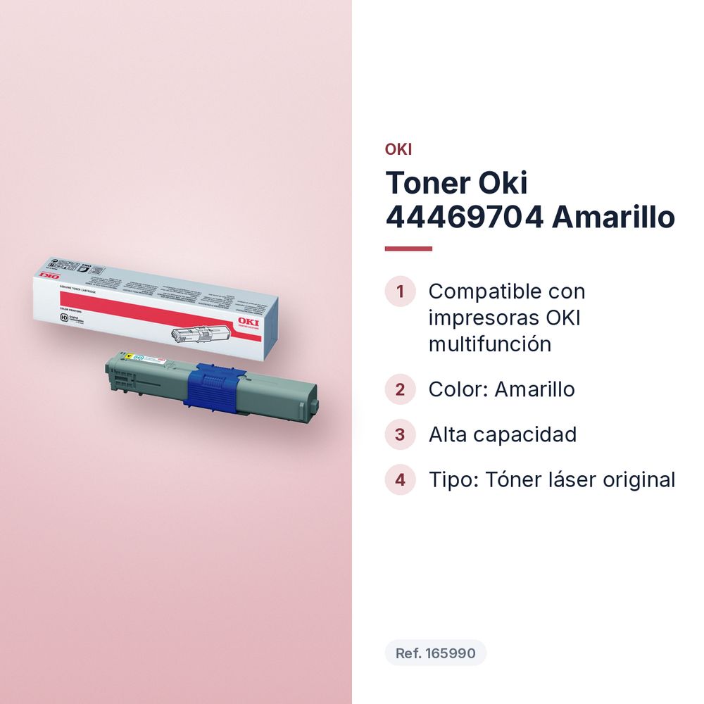 TONER OKI 44469704 AMARILLO - características principales