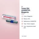 TONER OKI 44469705 MAGENTA - características principales