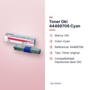 TONER OKI 44469706 CYAN - características principales