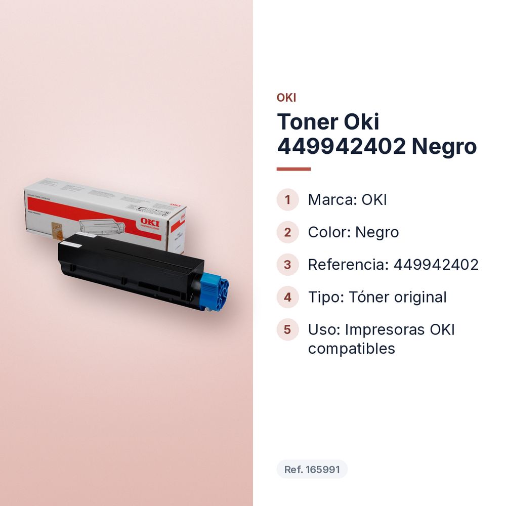 TONER OKI 449942402 NEGRO - características principales