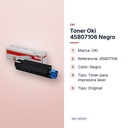 TONER OKI 45807106 NEGRO - características principales