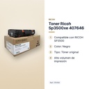 TONER RICOH SP3500XE 407646 - características principales