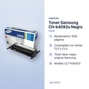 TONER SAMSUNG CLT-K4092S NEGRO - características principales