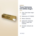 TONER SAMSUNG CLT-K808S NEGRO - características principales