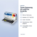 TONER SAMSUNG CLT-Y4072S AMARILLO - características principales