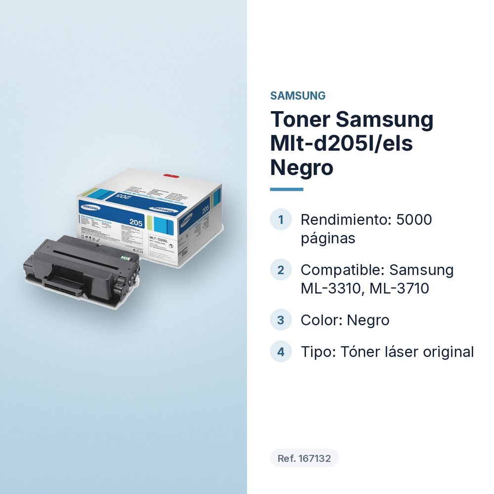 TONER SAMSUNG MLT-D205L/ELS NEGRO - características principales