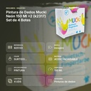 PINTURA DE DEDOS MUCKI NEÓN 150 ML +2 (K2317) SET DE 4 BOTES - resumen de atributos