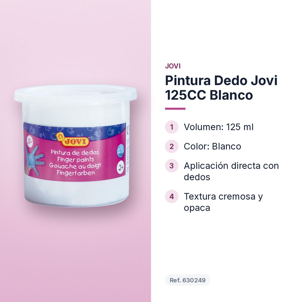 PINTURA DEDO JOVI 125CC BLANCO - características principales