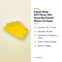 PAPEL SEDA 50×75CM 18G AMARILLO PASTEL MANO 13 HOJAS - características principales