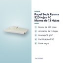 PAPEL SEDA RESMA 520HOJAS 40 MANOS DE 13 HOJAS - características principales