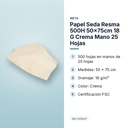 PAPEL SEDA RESMA 500H 50×75CM 18 G CREMA MANO 25 HOJAS - características principales