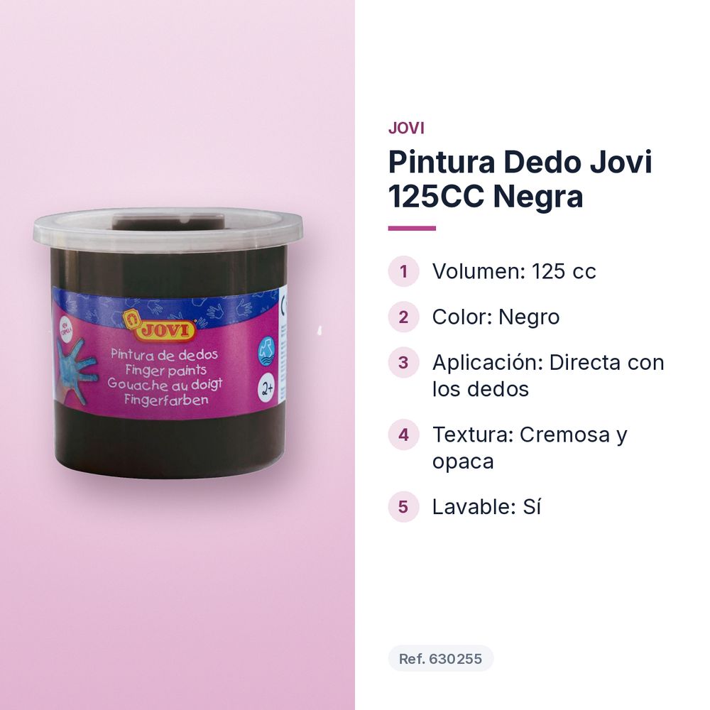 PINTURA DEDO JOVI 125CC NEGRA - características principales
