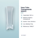 VASO TUBO TRANSPARENTE 300CC - características principales
