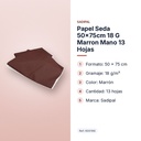 PAPEL SEDA 50×75CM 18 G MARRON MANO 13 HOJAS - características principales